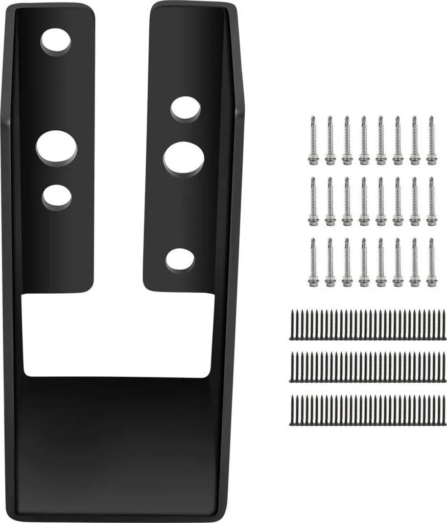 Set 12 Ganci Travetti 2x4 Montaggio Frontale - Supporto Nascosto Nero