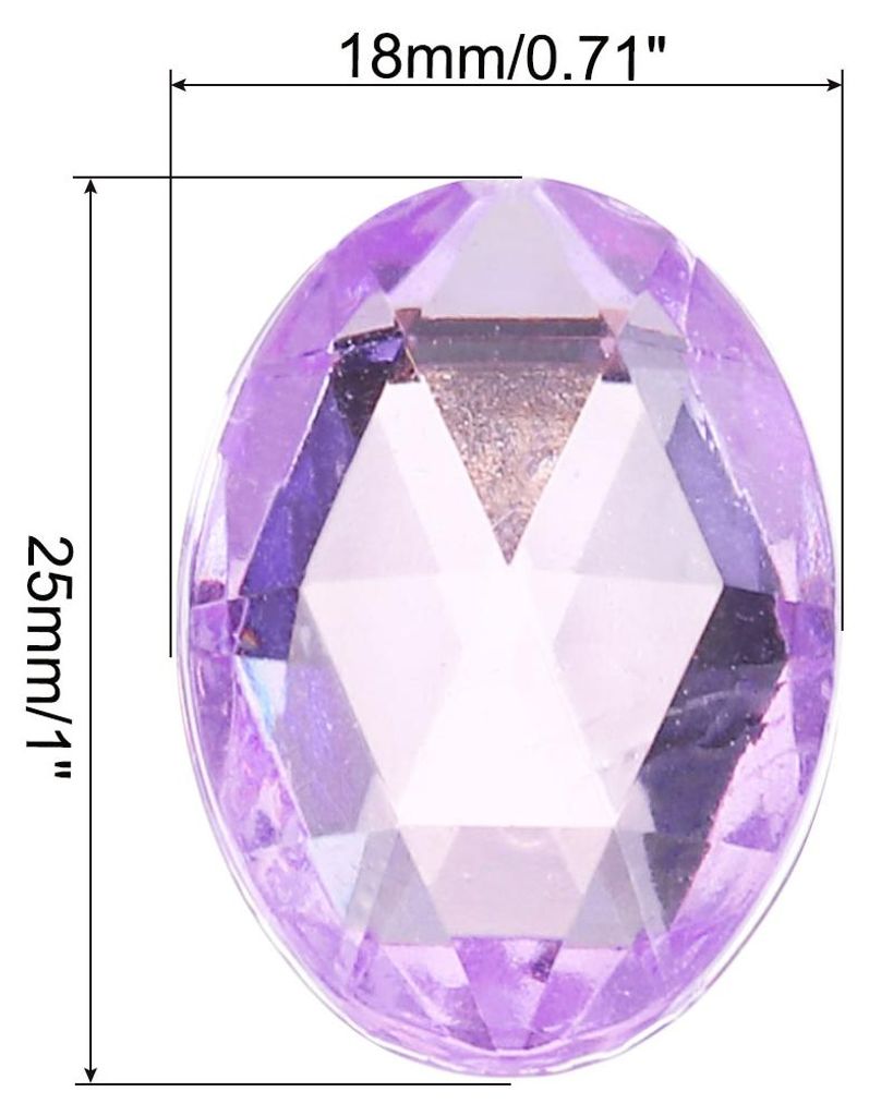 25 Stš¹ck Strasssteine Helllila, 25x18mm, Glitzersteine zum Basteln und Rhinestones, fš¹r DIY Basteln, Perlen, Hochzeit Party, Kostš¹me, Schm...