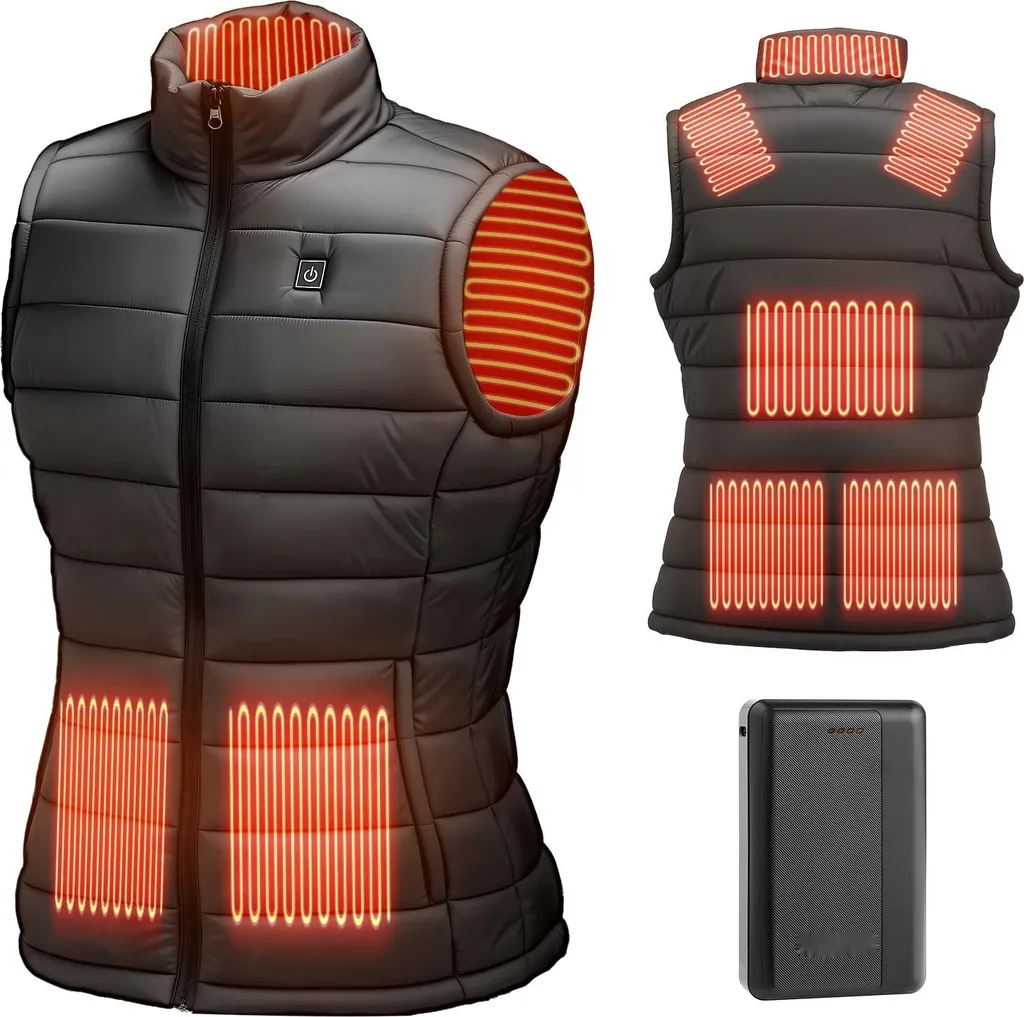 Gilet Riscaldabile Elettrico Donna con Batteria 16000mAh - 8 Zone L