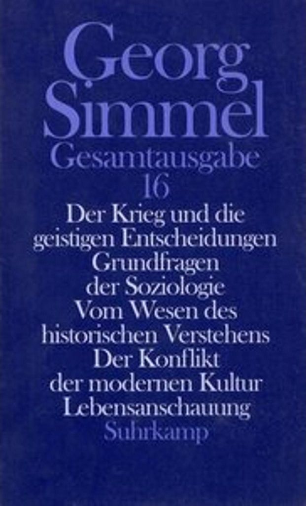 Simmel, G: Gesamtausgabe in 24 Bänden