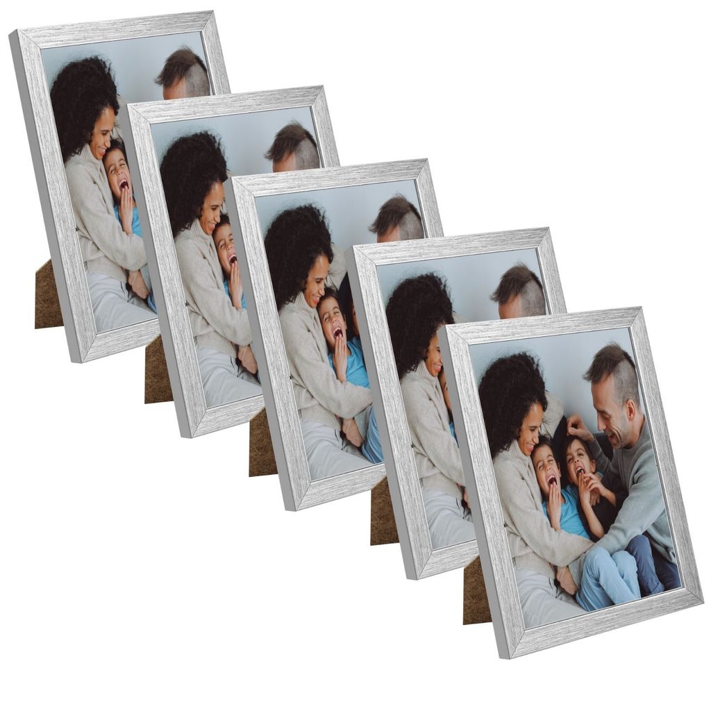 5x Fotorahmen silber 18x24
