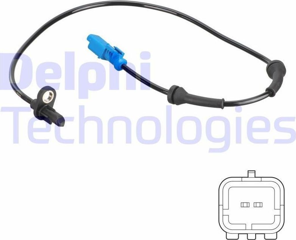 DELPHI ABS Sensor Raddrehzahl Hinten für CITROËN C3 II (SC) SS20769