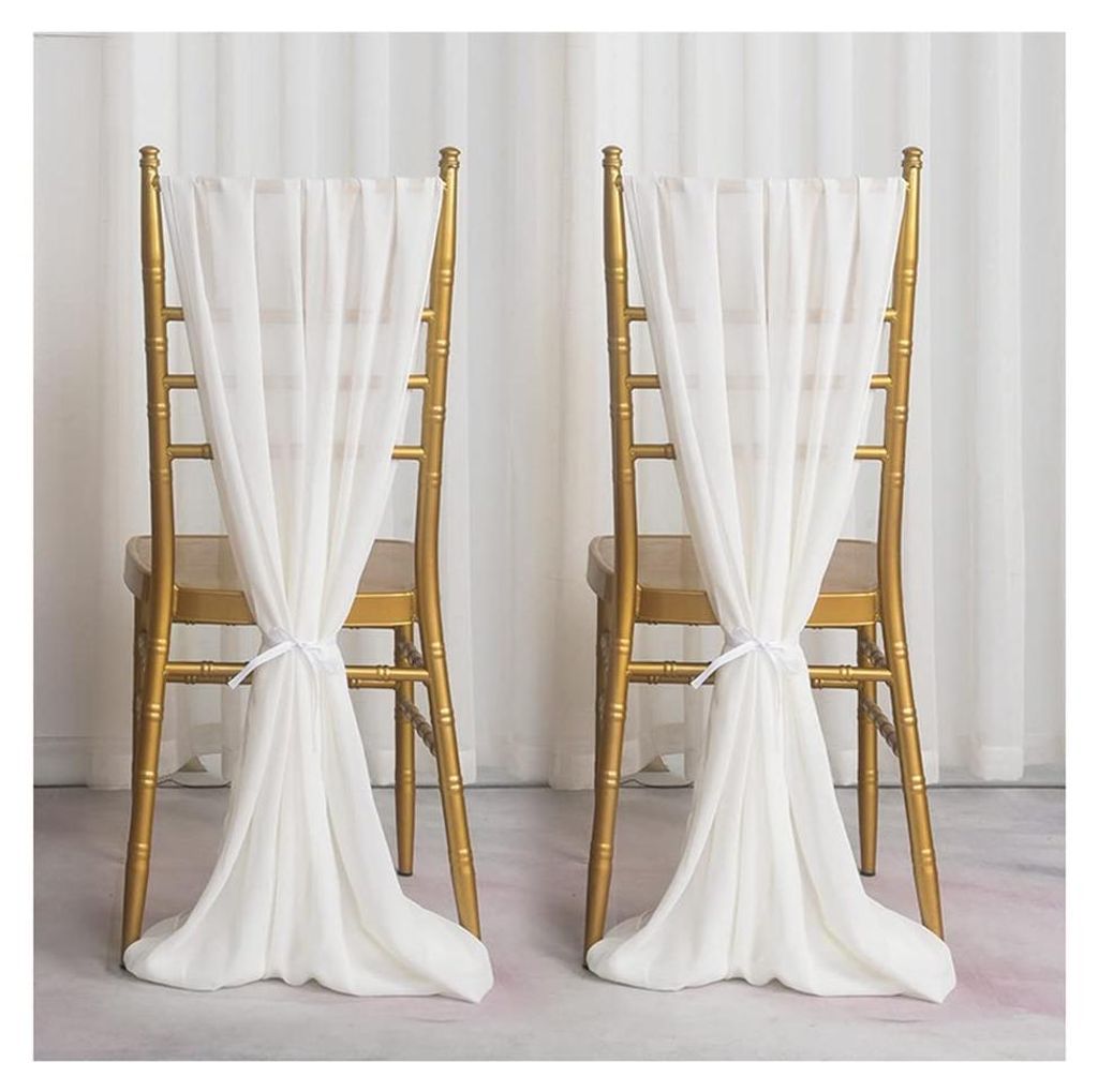 Stuhlhussen für eine Hochzeit, Stuhlschleifen aus Chiffon, romantische Stuhlhussen aus Tüll, Stuhlhussen aus Chiffon, Stuhldekoration für den Mi...