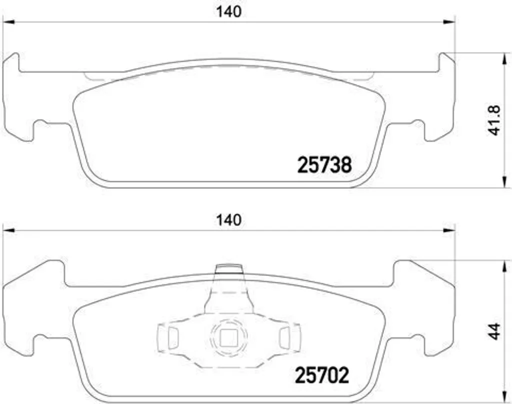 Plaquettes de Frein Avant Brembo P 68 060 pour Logan II et Sandero