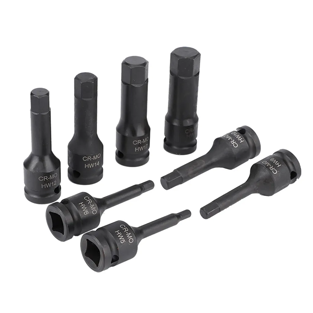 Set Chiavi a Bussola Esagonali 1/2" H5-H19 per Avvitatori a Impulsi