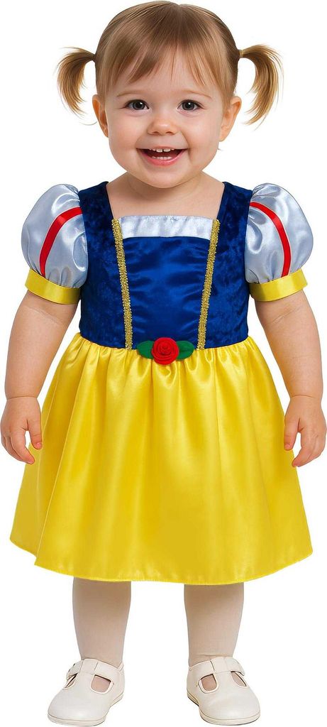 Fiestas Guirca - "Princess Snow" Kostüm-Kleid für Baby FG1513 (98) (Blau/Gelb)