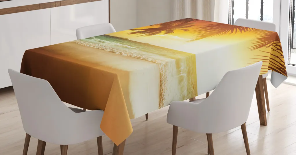 Tovaglia Moderna ABAKUHAUS Costa e Palme 140x200cm Lavabile