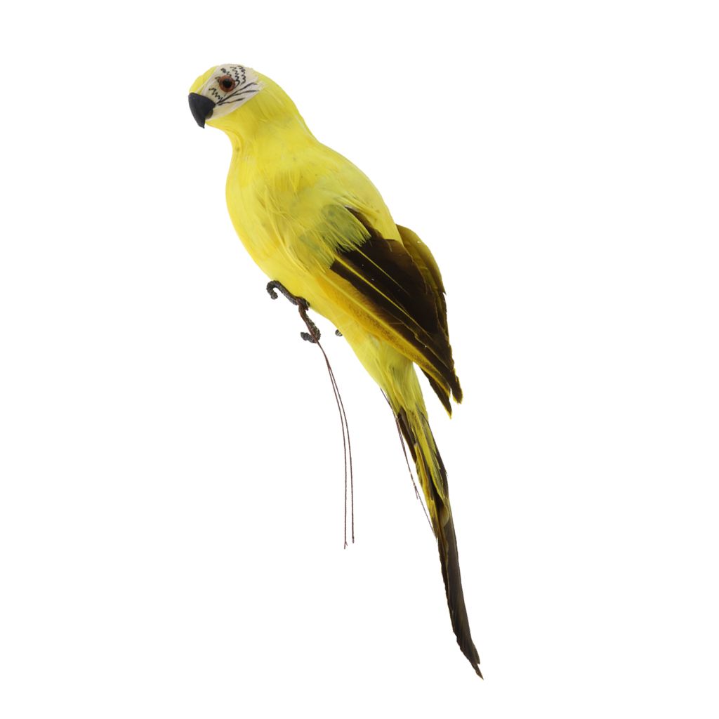 2pcs Künstliche Papagei Ara Vogel Dekovogel mit Federn Gefiederter 
