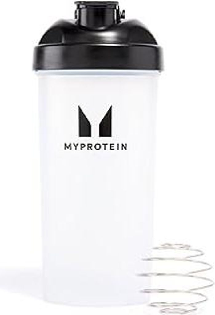 Myprotein Mischflasche 600 ml, schwarz/transparent, mit gemischter Kugel, Protein-Shakes, Protein-Mixturen, Shaker zum Mitnehmen, weiche Protein-Sh...