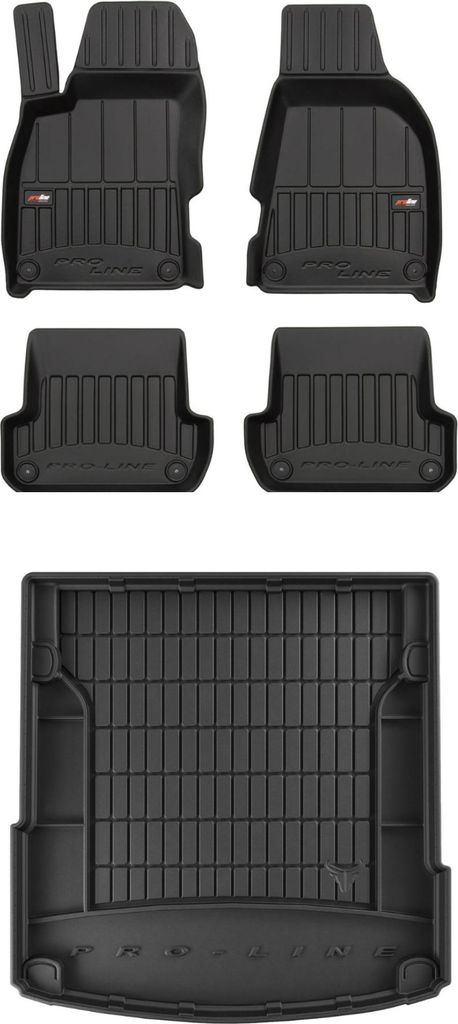 FROGUM Gummimatten Auto Fußmatten + Kofferraummatte für Audi A4 B6 2000-2006