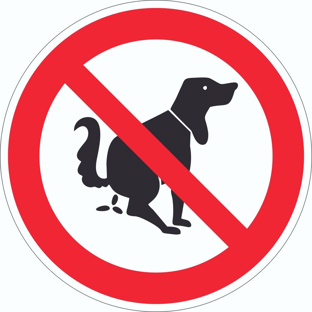 Hier ist kein Hundeklo Aufkleber Kreis Ø200mm