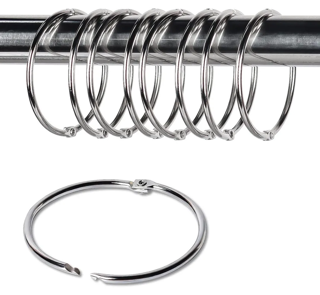 Anneaux Rideaux Métal 32mm Argent : Finis les Rideaux qui se Détachent