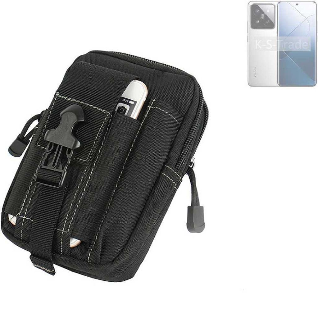 K-S-Trade Gürtel Tasche kompatibel mit Xiaomi 14 Gürteltasche Holster Schutz Hülle Handy Hülle Smartphone outdoor Handy-Hülle schwarz