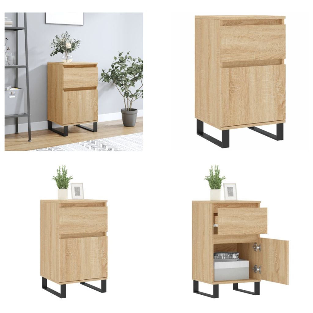 vidaXL Sideboard Sonoma Eiche 40x35x70 cm Holzwerkstoff - Sideboard - Sideboards - Kommode - Anrichte