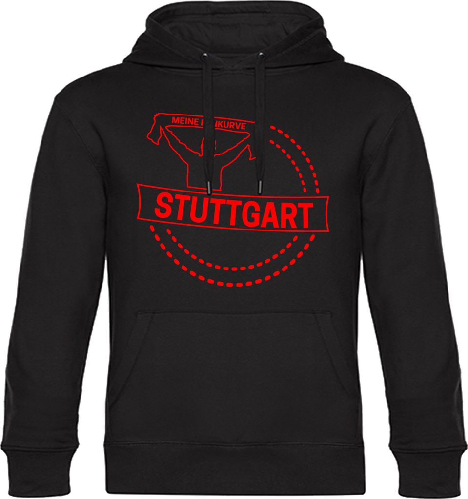 multifanshop Kapuzen Sweatshirt - Stuttgart - Meine Fankurve, schwarz, Größe L