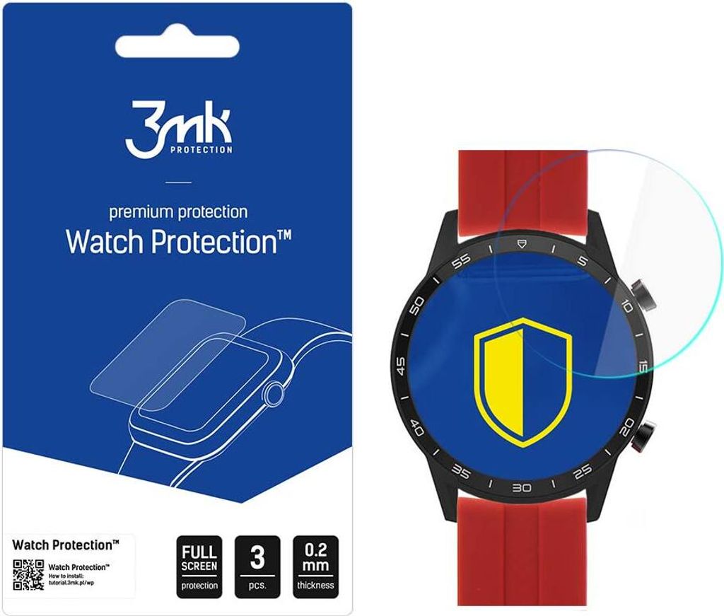 3mk Display Hybridglas Watch Protection für Vector Smart VCTR-32-22BK RD 45mm 0,2mm (3 Stück)