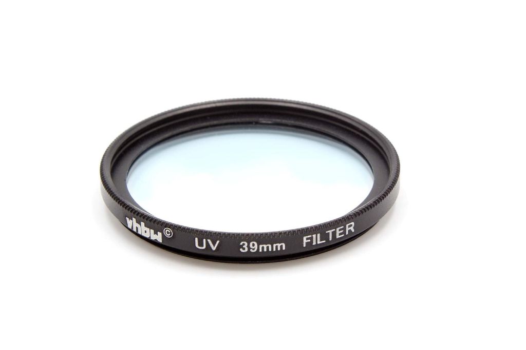 vhbw Universal UV Filter kompatibel mit Kamera Objektiven mit 39mm Filtergewinde - UV Schutzfilter, Schwarz