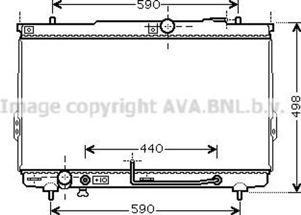 Remplacement radiateur moteur Santa Fe - AVA HY2112 / OEM 2531026450