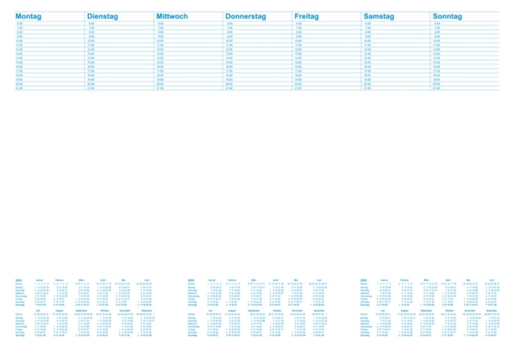 RNK Verlag Papier Schreibunterlage "Office" mit Kalendarium 600 x 420 mm 30 Blatt
