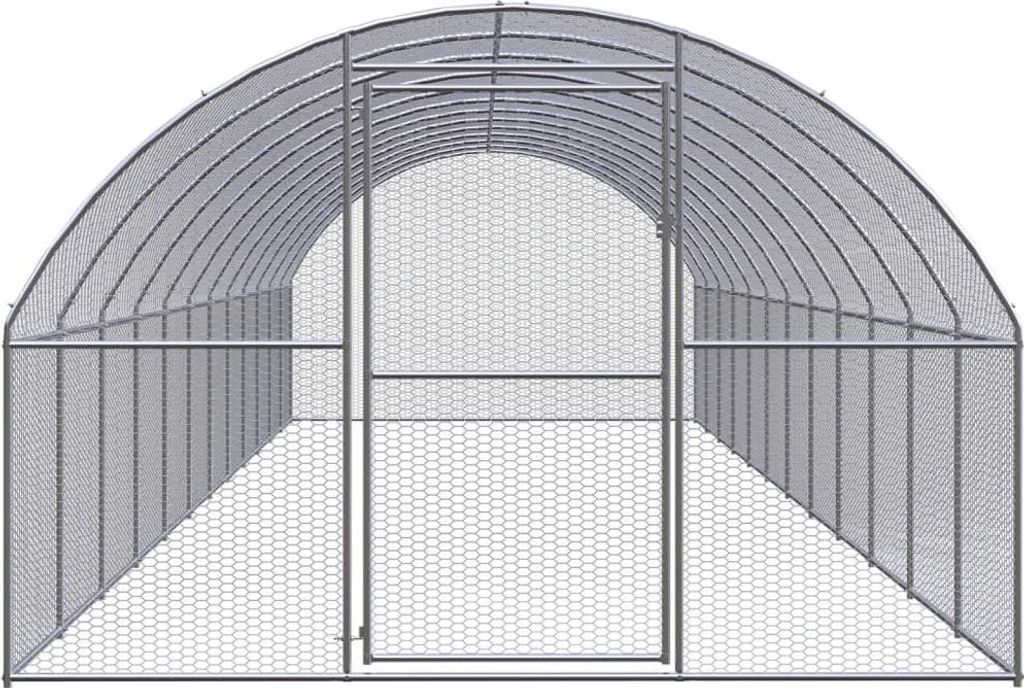 vidaXL Venkovní kurník 3x12x2 m Pozinkovaná ocel Obrázek produktu 