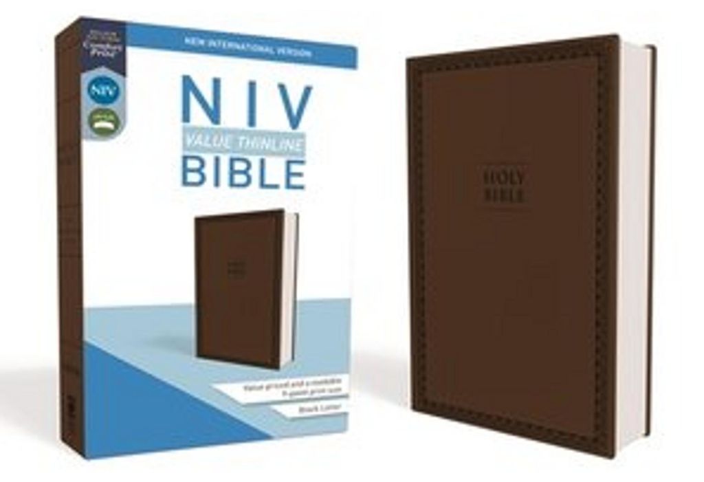 NIV, Value Thinline Bible, Imitation Leather, Brown