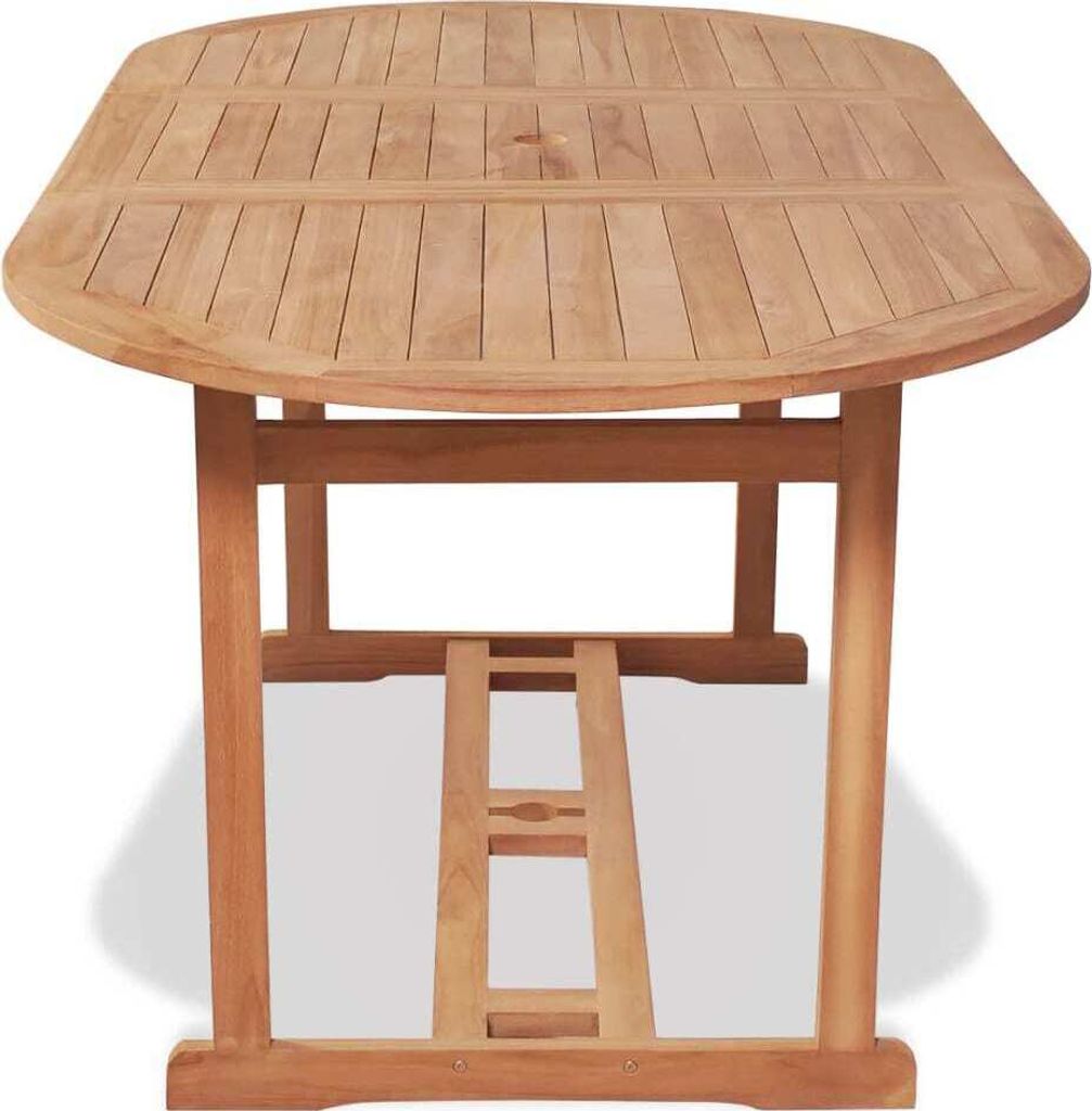 "SALE 2026"Gartentische - Braun Gartentish 180x90x75cm Teak Massivholz Stabli Möbel5712662