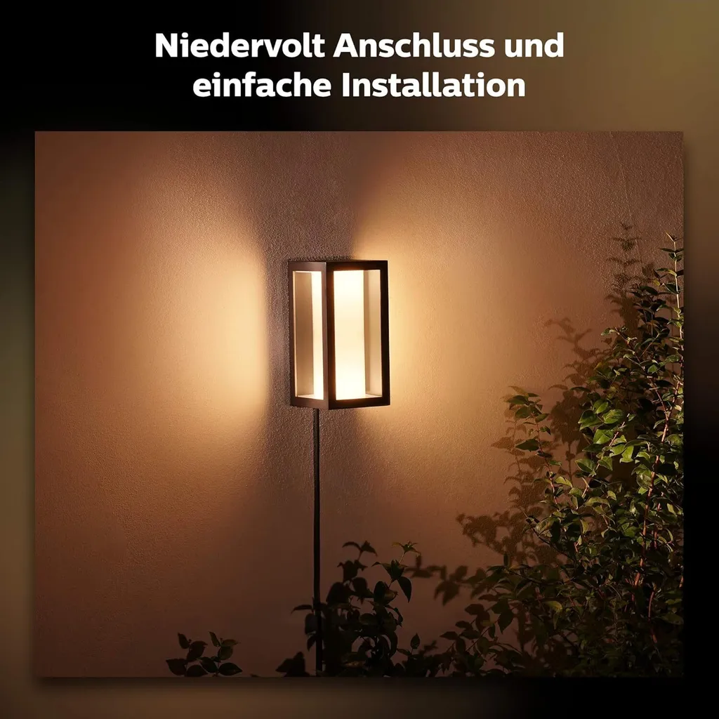 Applique Murale Extérieure LED Connectée Philips Hue Impress Noir Mat - 10