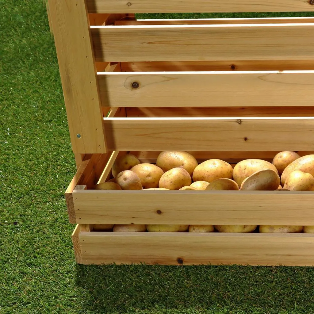 Caisse en bois avec poignées et aération pour rangement modulable