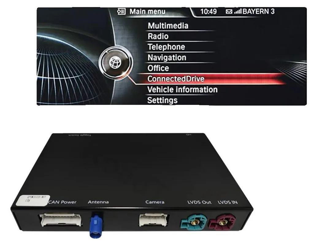 Interface CarPlay CarPlay ID4 noir multi-langues pour BMW