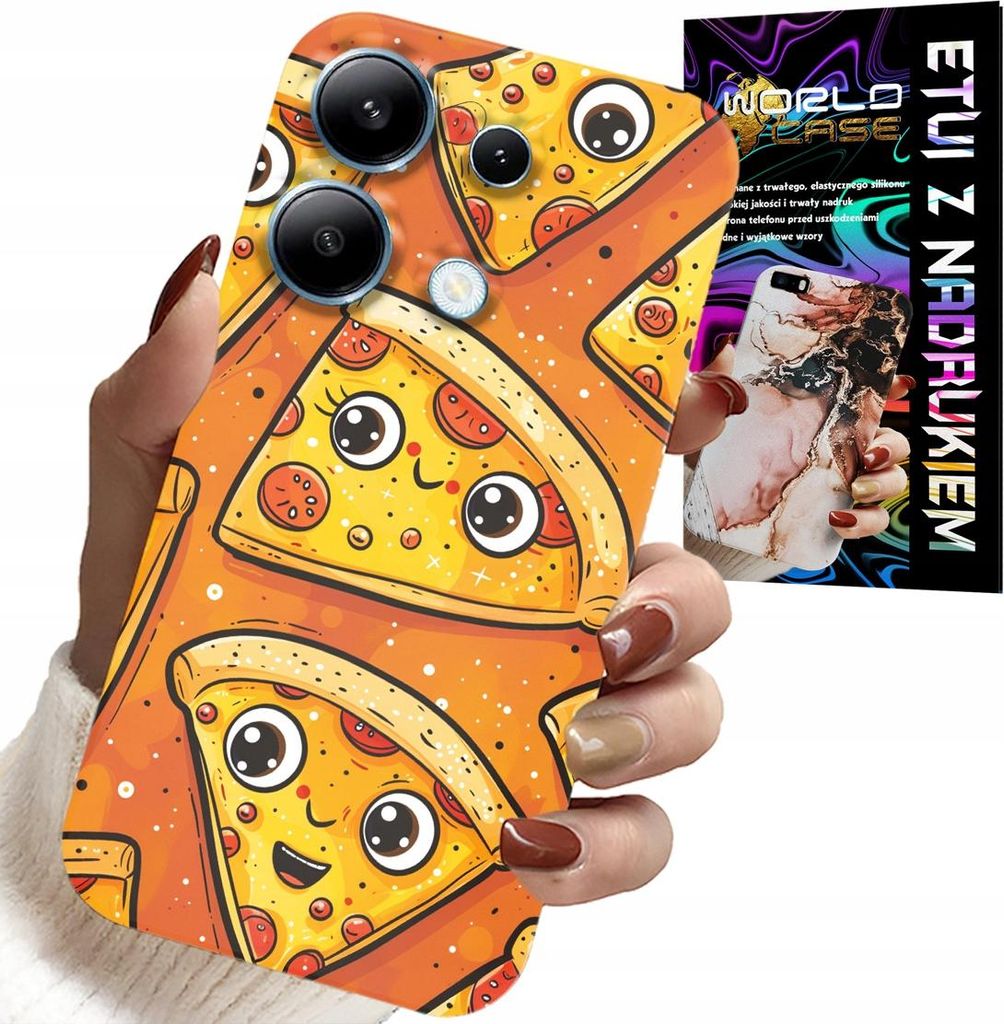 Fall Für Xiaomi Note 13 Pro 4G - Süsse Lächelnde Pizzen Fall + Glas