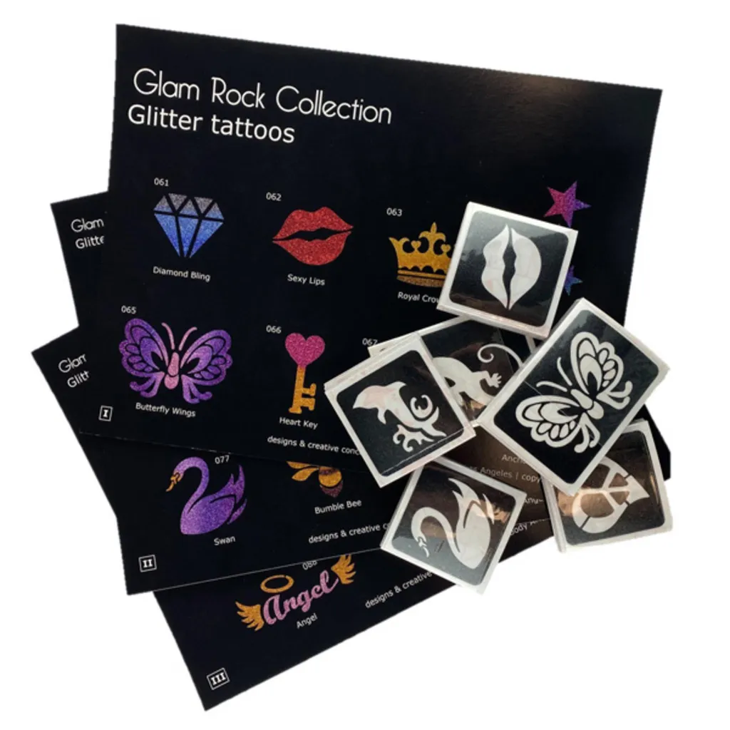 Fini les tatouages ratés avec ce kit pochoir et paillettes rock facile