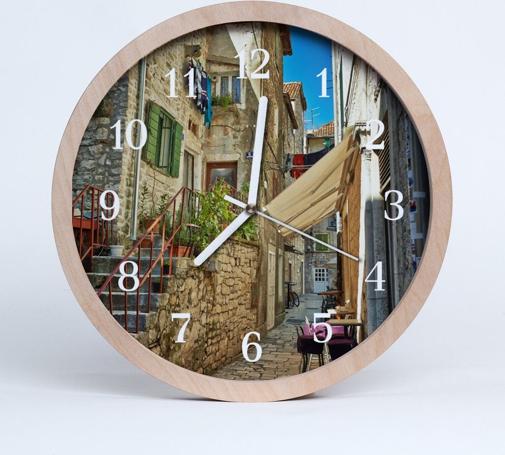 Holzuhr 20fi cm wanduhr - Gasse Architektur Produktbild 