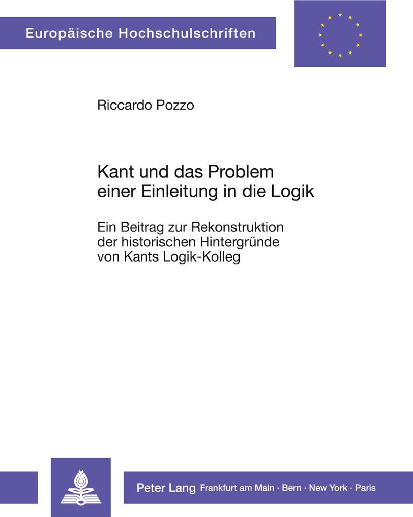 Kant und das Problem einer Einleitung in die Logik