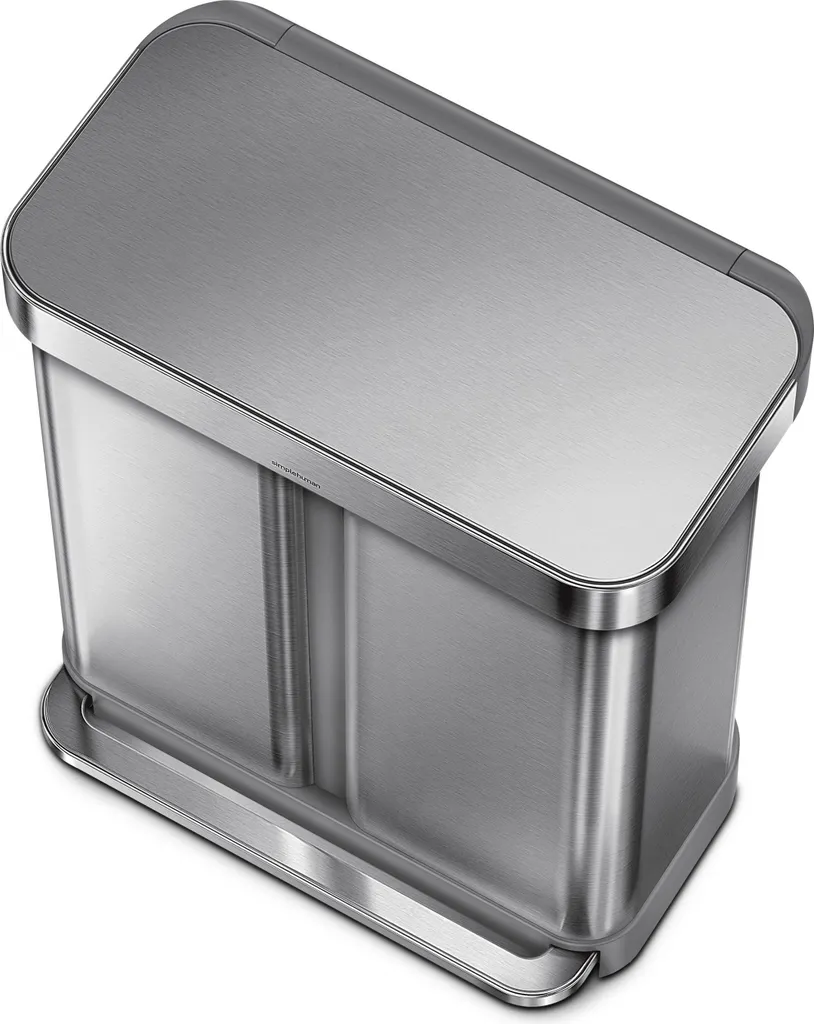 Poubelle à Pédale Simplehuman avec Double Compartiment Silent Close - 2