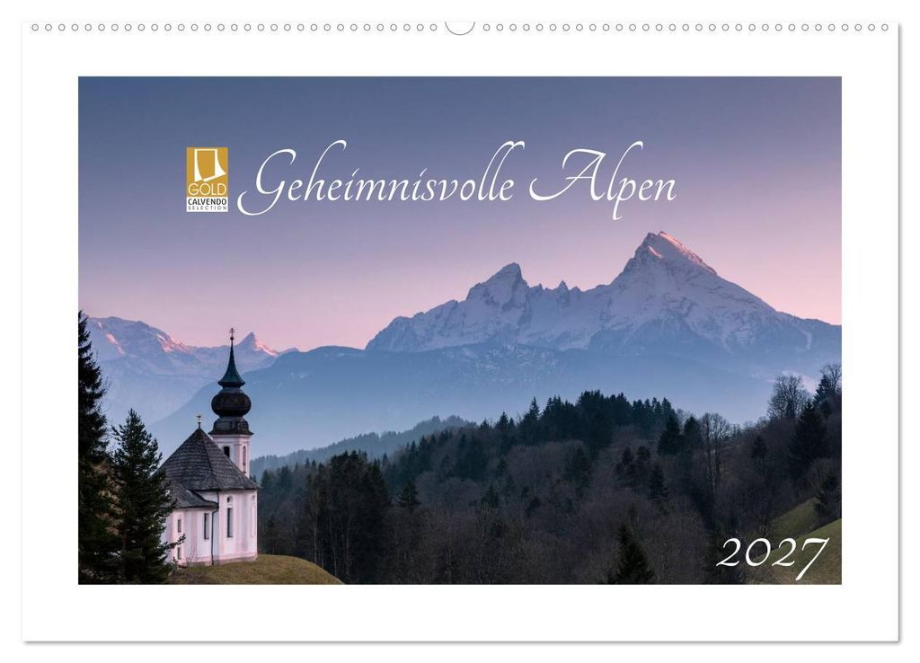 Geheimnisvolle Alpen (Wandkalender 2027 DIN A2 quer), CALVENDO Monatskalender