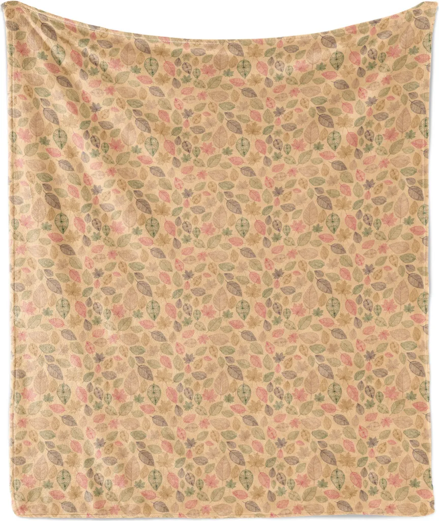 Coperta Matrimoniale ABAKUHAUS Pile Lavabile Foglie Autunno