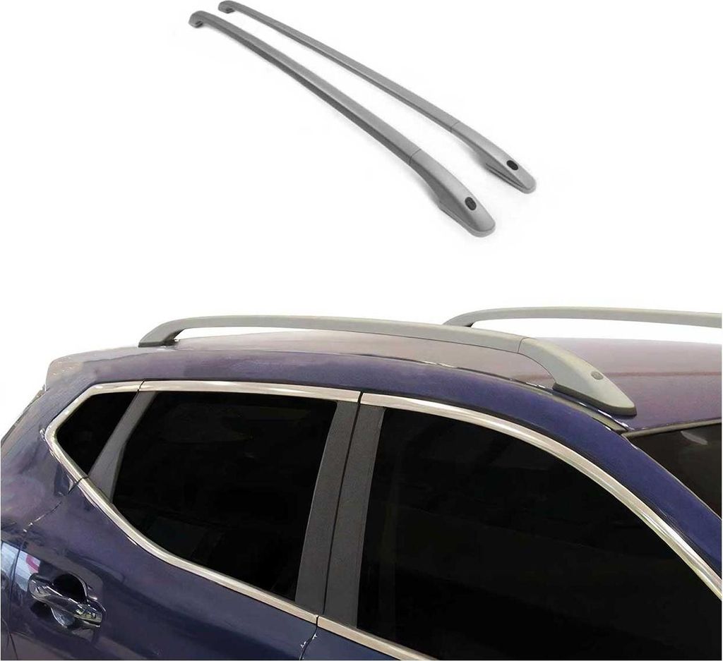Dachreling Relingträger Aluminium für Dacia Dokker 2012-2021 Alu Silber 2x