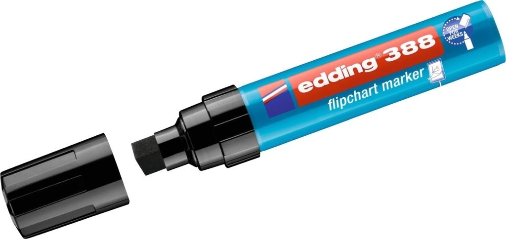 edding 388 Flipchart-Marker schwarz 10 Stifte Keilspitze 4-12 mm Stift zum