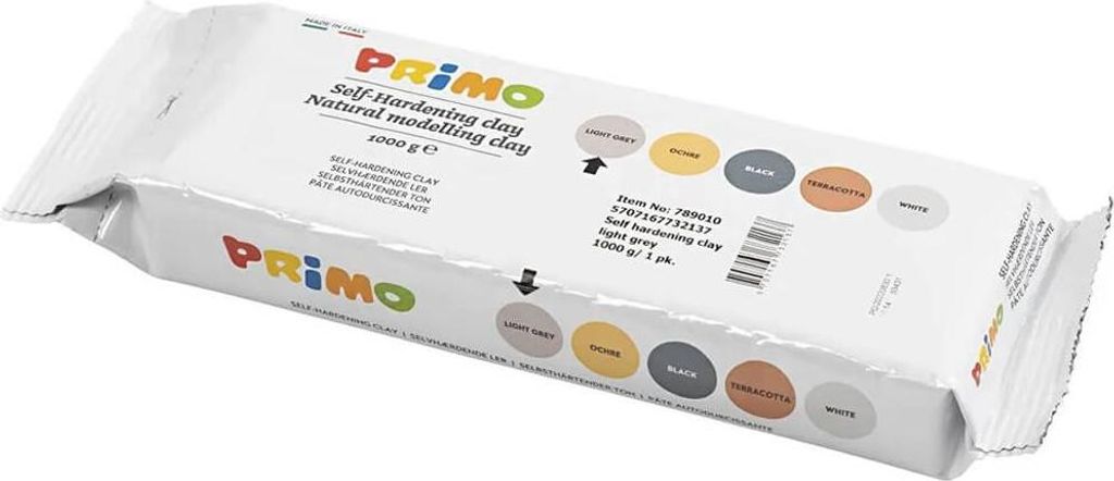 Creativ Company Modelliermasse hellgrau selbsthärtend 1000 Gramm Ton