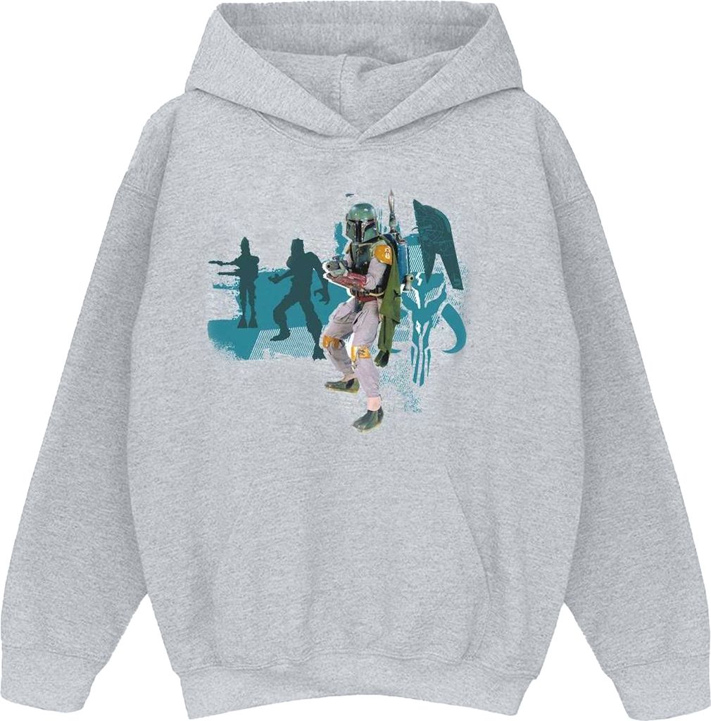 Star Wars - "Boba Fett Modern" Kapuzenpullover für Jungen BI11839 (128) (Grau)