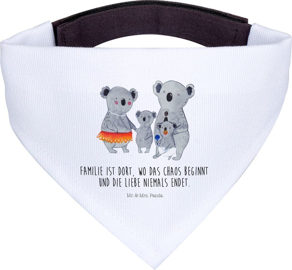 Mr. & Mrs. Panda Hunde Halstuch Koala Familie - Weiß - Geschenk, Tuch, Kinder, Muttertag, Hund, Koalas, Für, Mama, Hundehalstuch