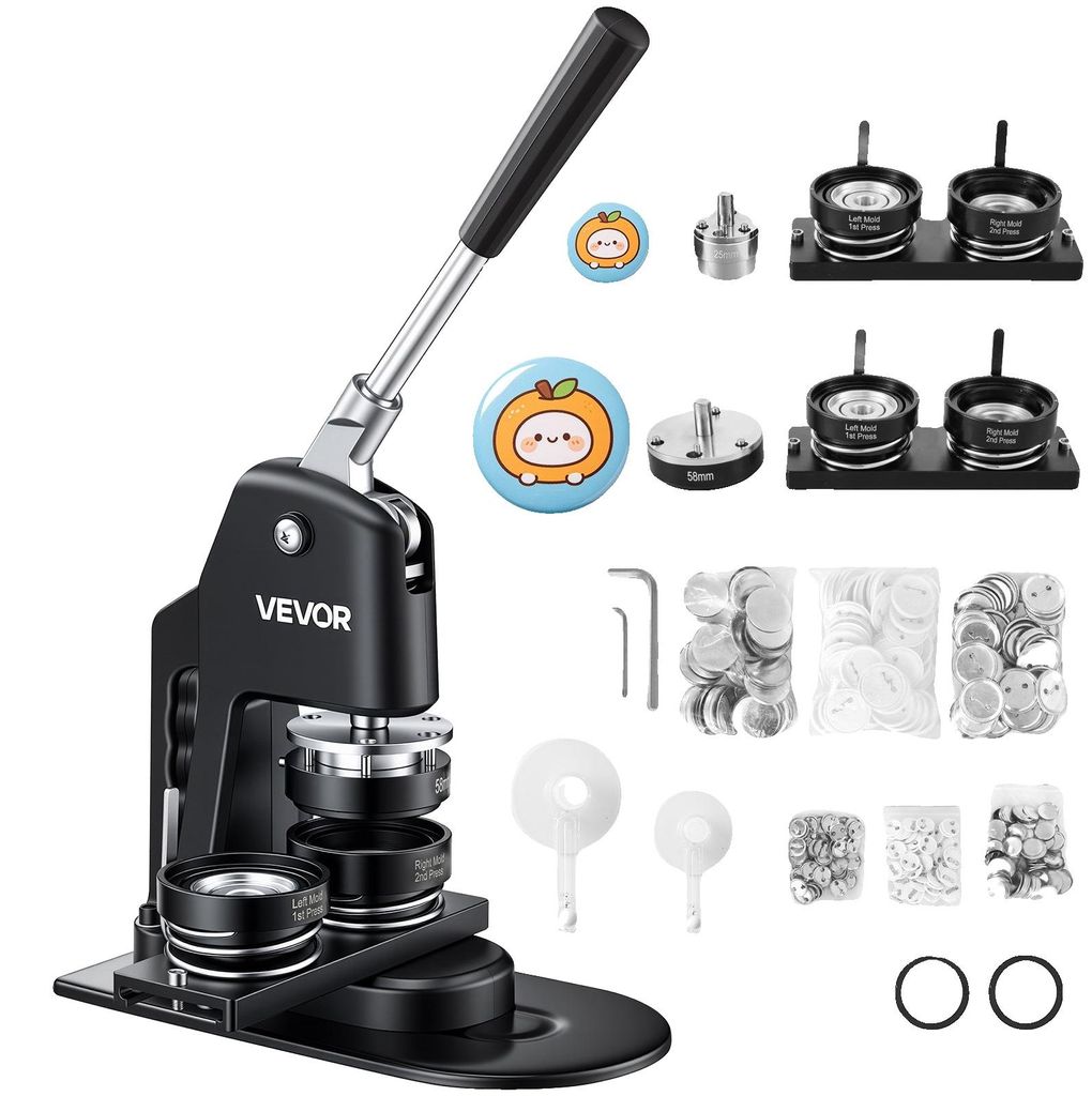 VEVOR Button Maker Maschine, Mehrere Größen 1,25+2,25 Zoll Produktbild 