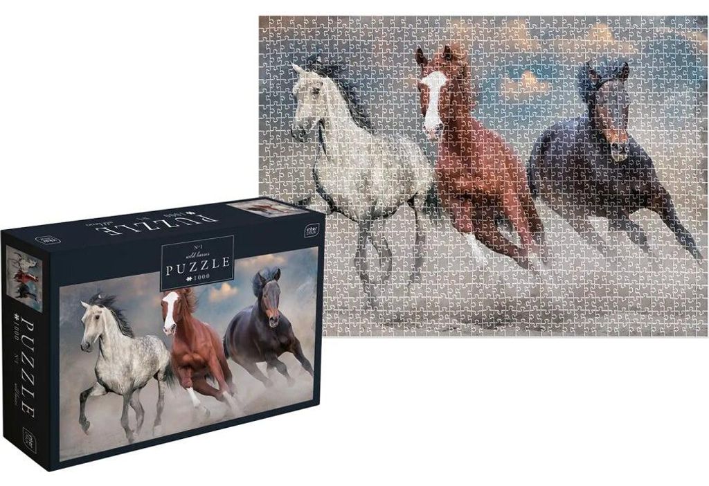 INTERDRUK Puzzle Wildpferde 1: Drei Wildpferde 1000 dlps
