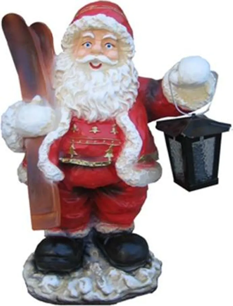 Statue Père Noël 41cm Anti-Gel avec Lampe - Déco Extérieure Durable