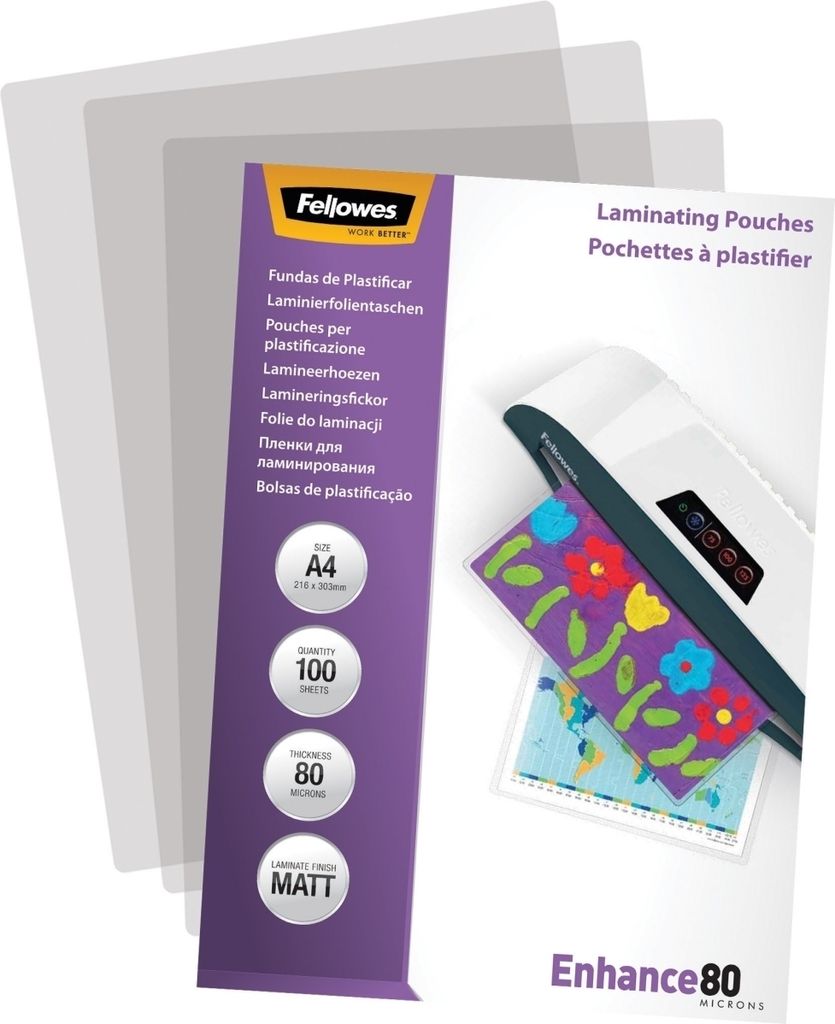 Laminierfolien Enhance A4 80mic matt VE=10x100 Stück
