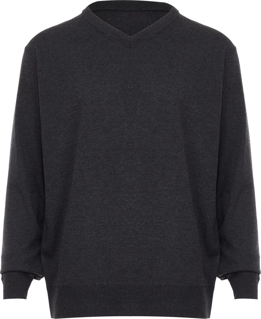 rovic herren pullover - dunklegrau melange, L/XL