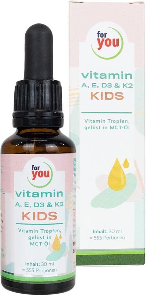 for you vitamin A, E, D3 & K2 kids flüssig