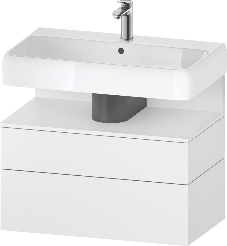 Duravit Collection One Waschtischunterbau, 1 Auszug und 1 Schublade, 790x470x590mm, Nische Weiß Matt, QA4394018180010