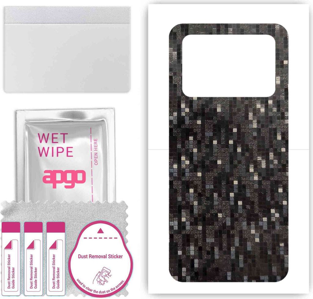 apgo Rückseite Schutzfolie, Skin, kompatibel mit Xiaomi Poco M4 5G, Hinten Displayschutzfolie aus Vinylfolie, kratzfest, einfache Montage - Carbon...