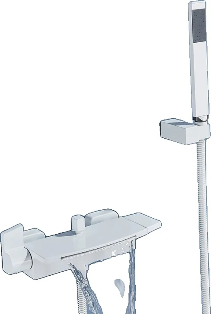 Rubinetto a parete in ottone, doppio comando, nucleo valvola in ceramica, bianco B